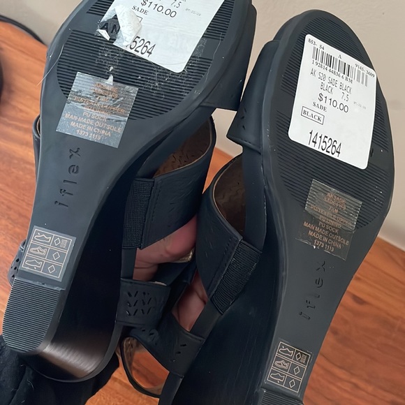 NEW Anne Klein cage wedges sandals shooties slingback - Picture 9 of 10